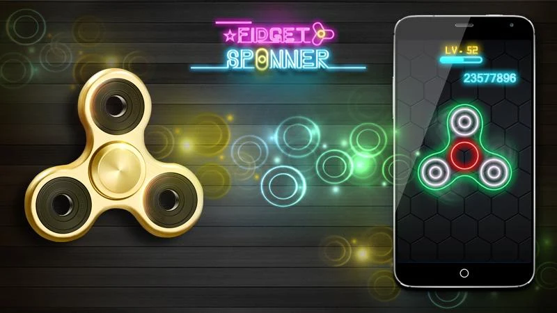 Neon és fémes Fidget Spinner dizájnok gyűjteménye