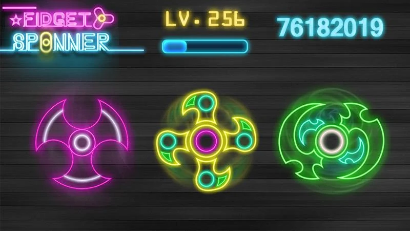 Neon és fémes Fidget Spinner dizájnok gyűjteménye