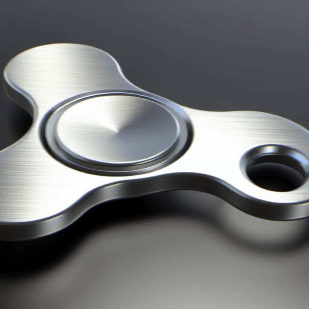 Ezüst-metál fidget spinner letisztult, prémium felülettel