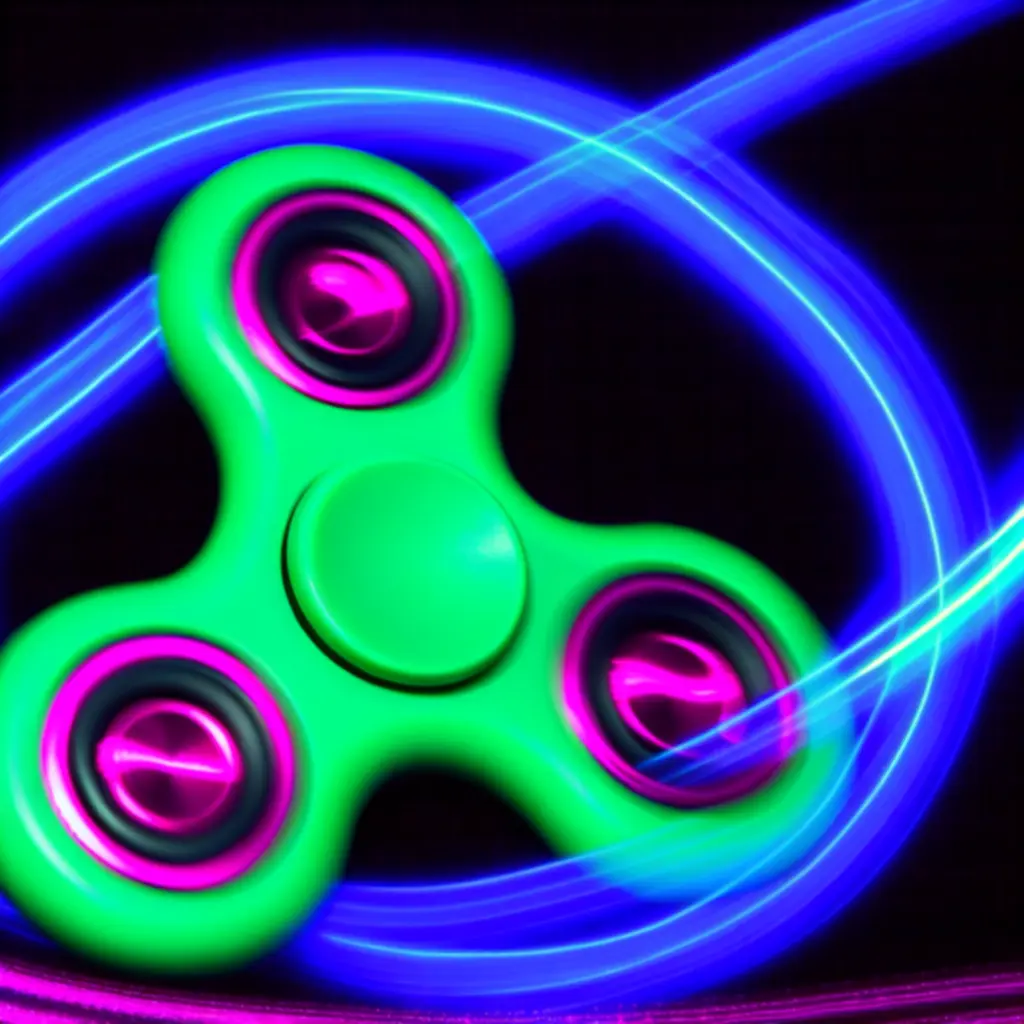 Neon fénnyel világító fidget spinner a HUSpinerZone játékban
