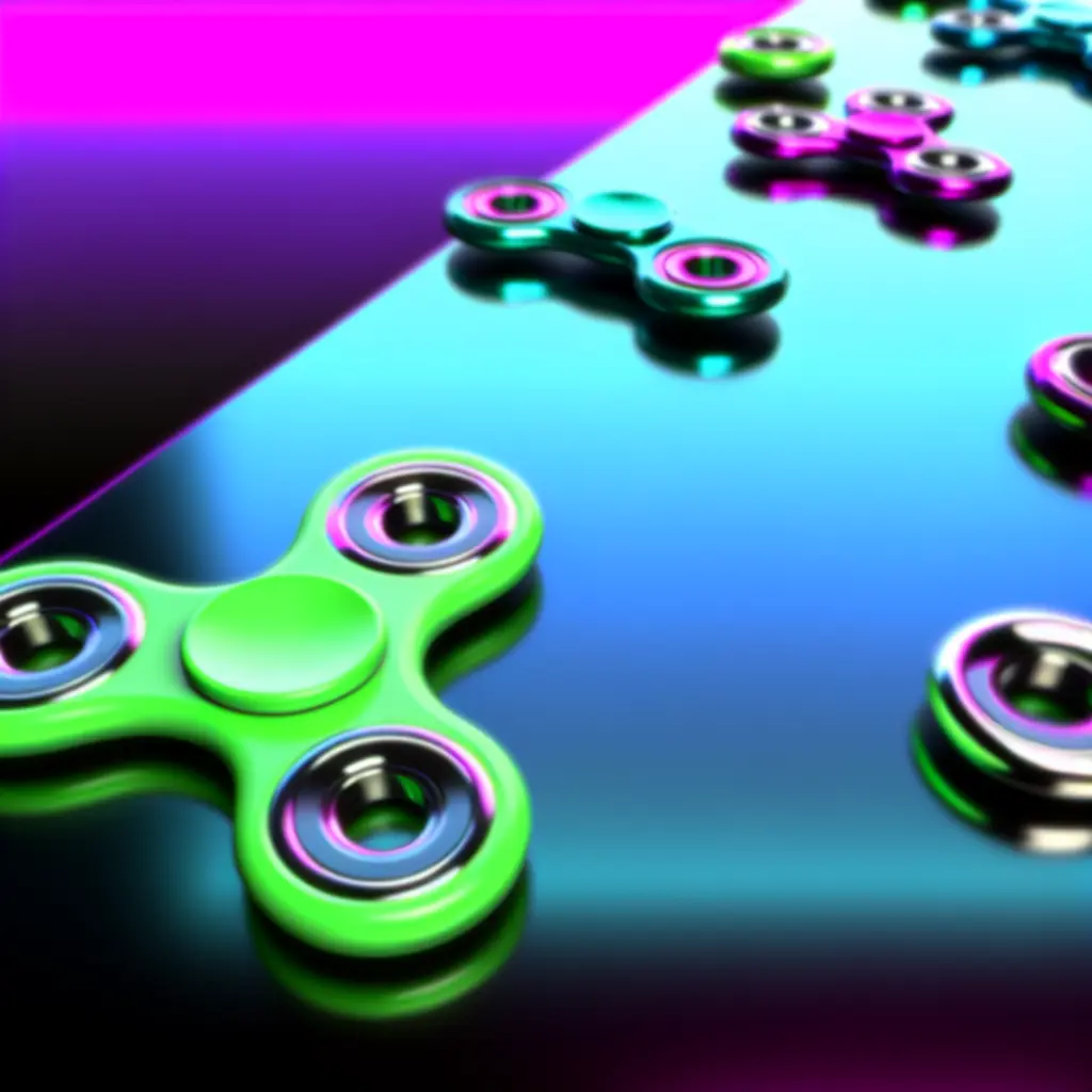 Neon fényekkel kiemelt fidget spinner galéria a HUSpinerZone játékból
